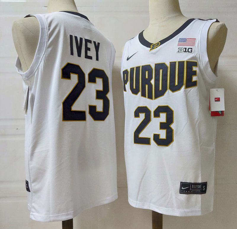 Men Purdue Boilermakers #23 Ivey White Nike 2025 NCAA Jersey->more ncaa teams->NCAA Jersey